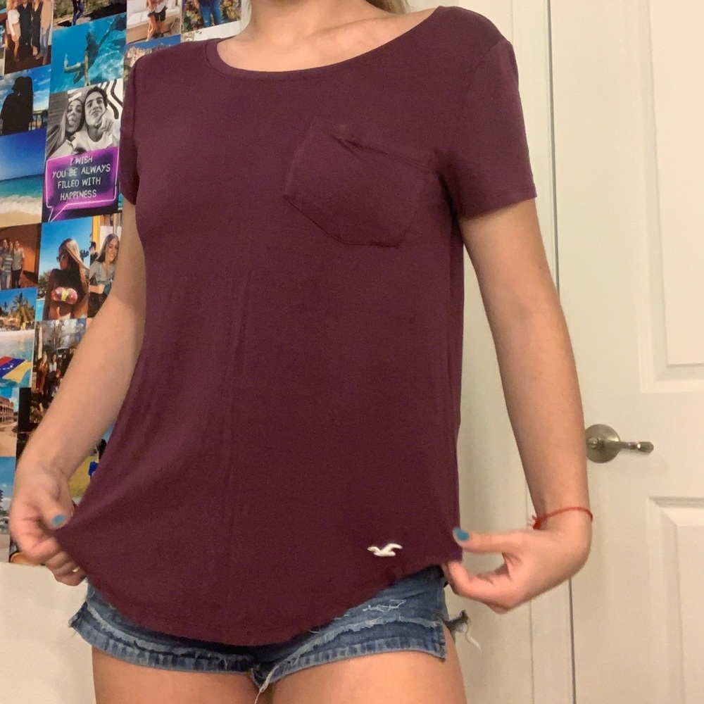 Dark purple / burgundy Hollister T-Shirt